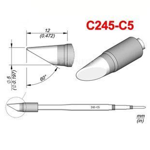 Змінне жало Phonefix C245-C5 для інтенсивного паяння, скошене 5 мм с245-с5 фото
