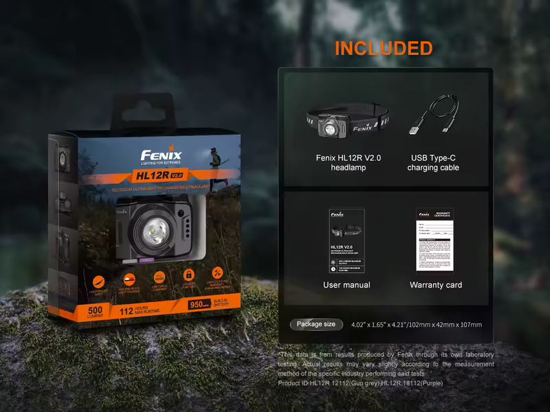 Fenix HL12R V2.0 - Налобний ліхтар fen-hl12r-v2.0-fi фото