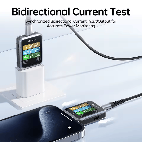 USB-C тестер FNIRSI FNB-C2 для точного контролю параметрів швидкої зарядки fn-fnb-c2 фото
