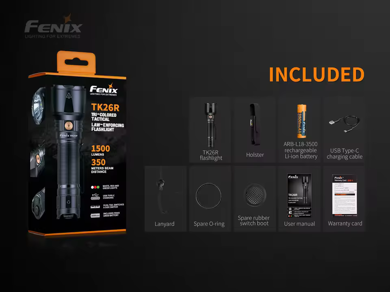 Fenix TK26R USB &mdash; тактический фонарь fen-tk26r-usb  фото