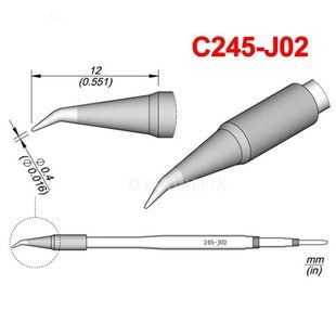 Паяльне жало Phonefix C245-J02 з вигнутим тонким жалом 0,4 мм c245-j02 фото