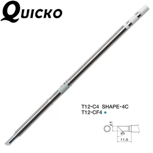 Жало T12-C4 Quicko з плоским торцем для пайки електроніки t12-c4 фото