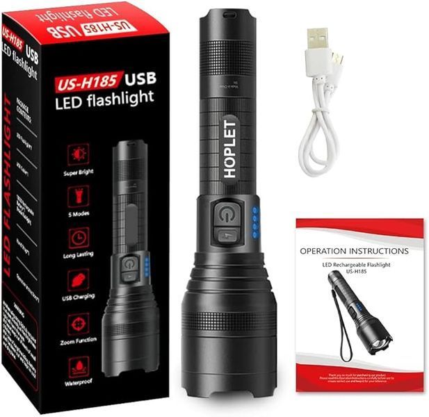Акумуляторний  ліхтар HOPLET USB us-h185 фото