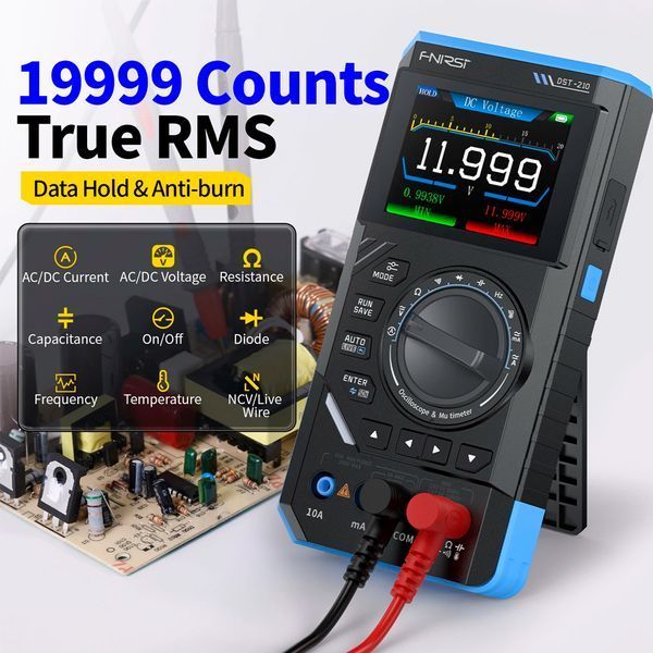 FNIRSI DST-210 &mdash; комбінований прилад мультиметр-осцилограф із вбудованим генератором сигналів fn-dst210 фото