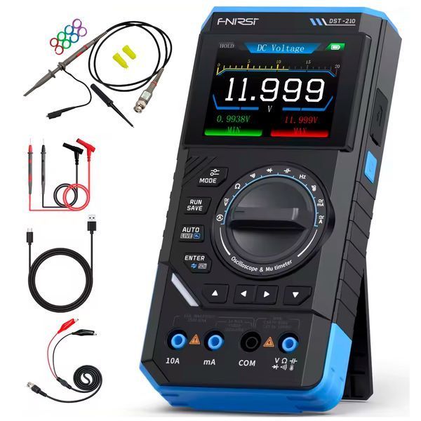 FNIRSI DST-210 &mdash; комбінований прилад мультиметр-осцилограф із вбудованим генератором сигналів fn-dst210 фото