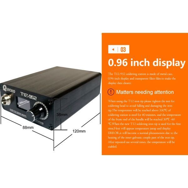 Quicko T12-952 &mdash; цифрова паяльна станція для точного паяння t12-952 фото