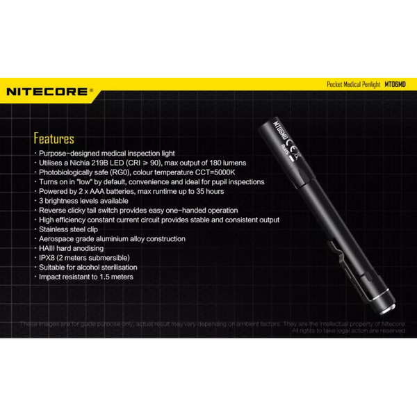 Nitecore MT06MD &mdash; професійний медичний діагностичний ліхтар mt-06-md фото