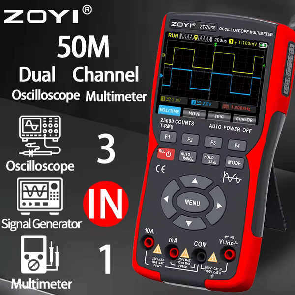 ZOYI ZT-703S &mdash; осциллограф-мультиметр -генератор сигналов 3 в 1 zt-703s фото