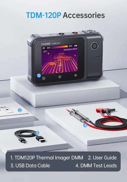 FNIRSI TDM-120P &mdash; тепловізор-мультиметр для пошуку перегріву та електронних несправностей fn-tdm-120p фото